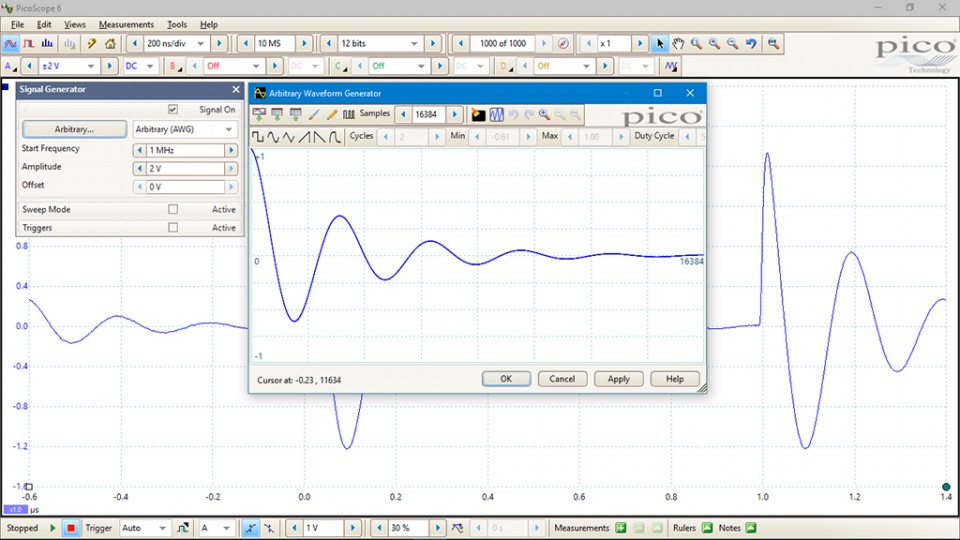 PicoScope 5000D单元都内置14位200 MS
